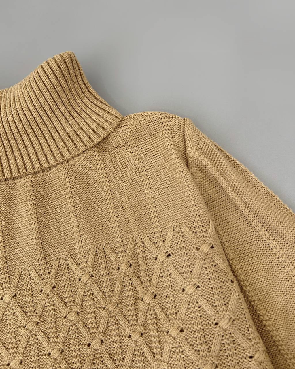 پیراهن بافت یقه اسکی کد 4283