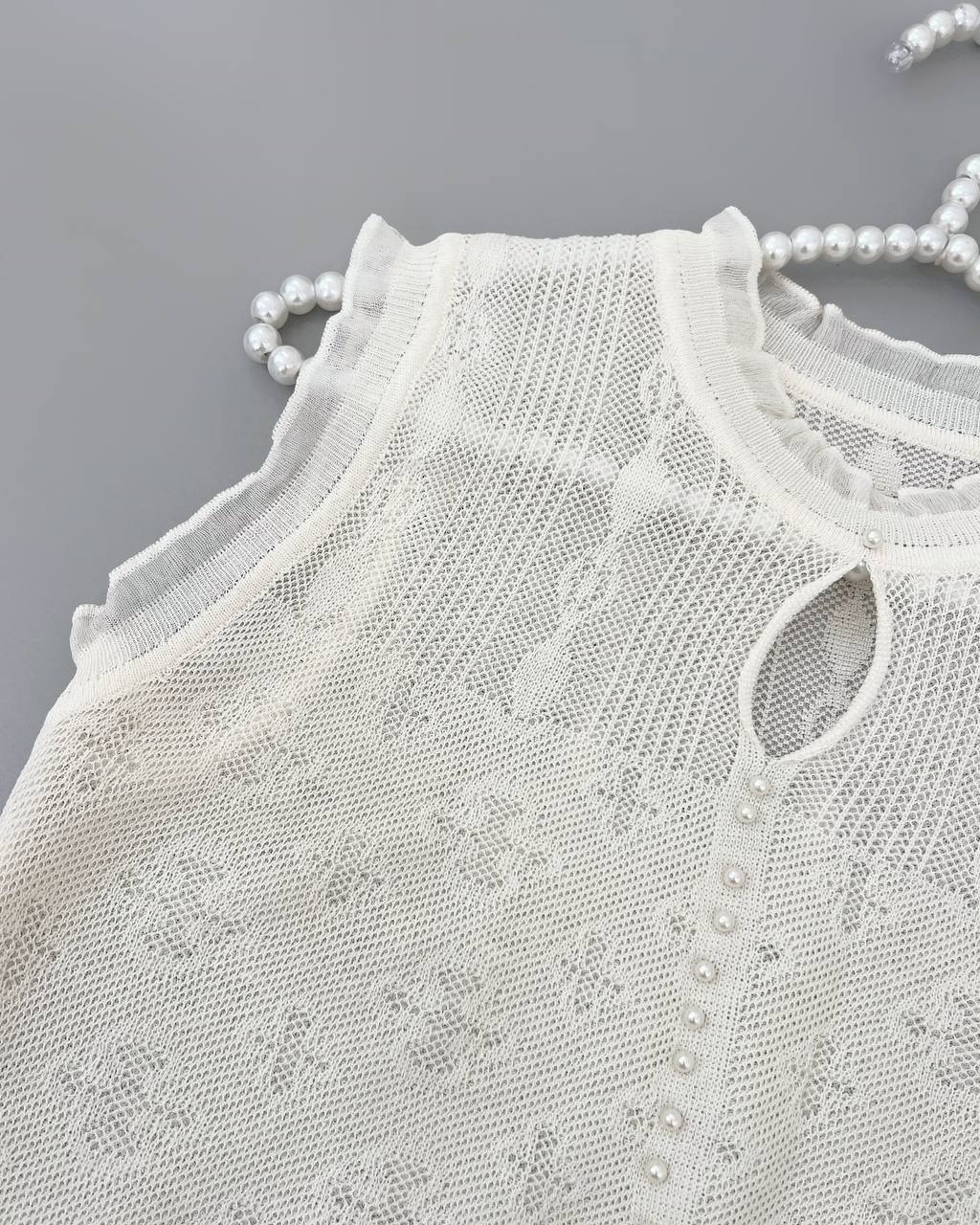 تاپ بافت یقه چین کد 4288