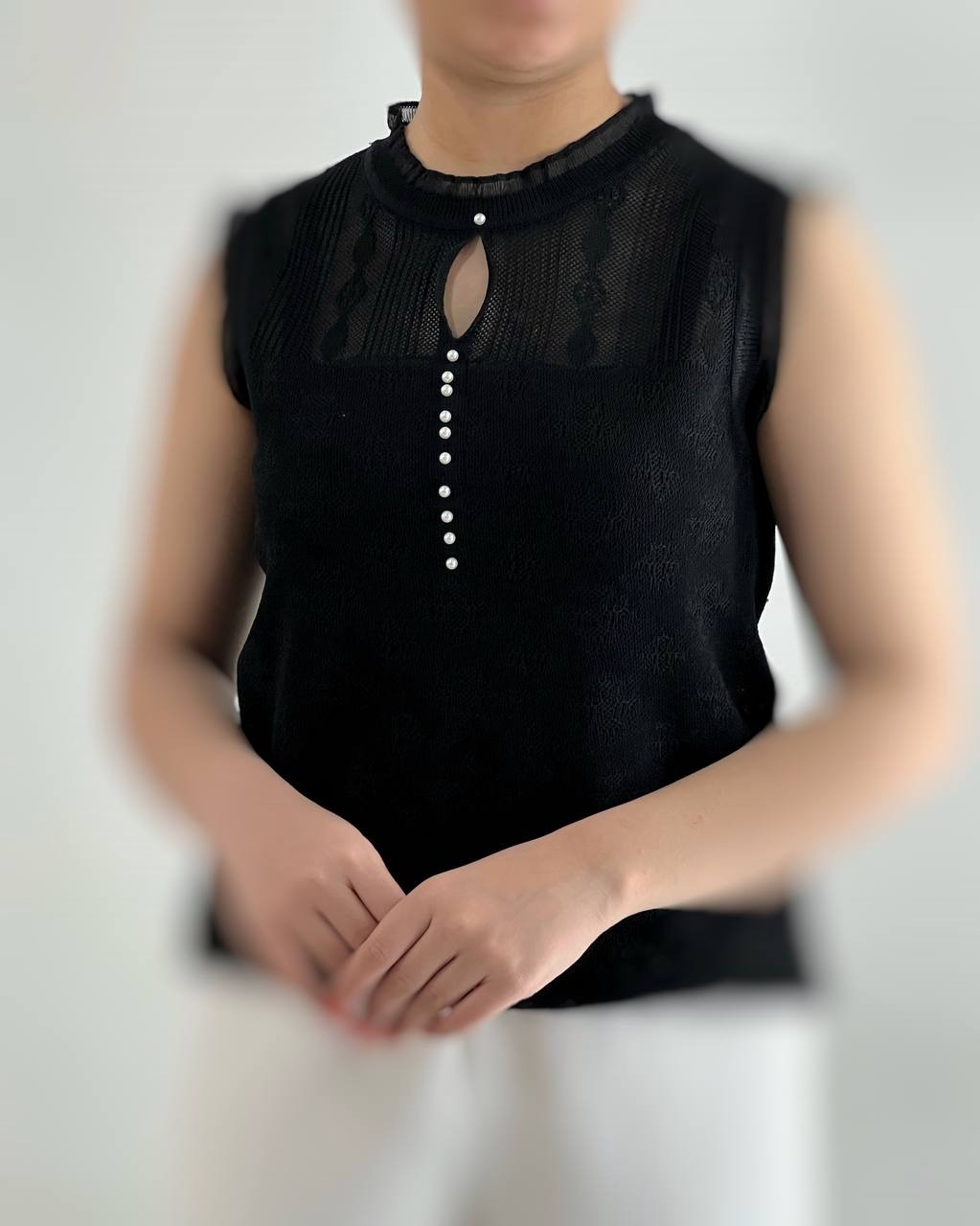 تاپ بافت یقه چین کد 4288