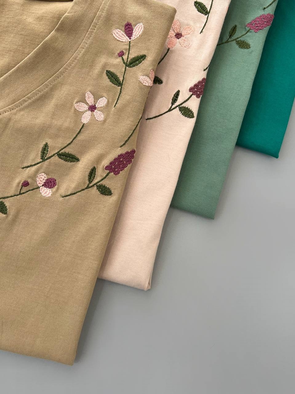 تیشرت یقه هفت گلدوزی شده کد 4294