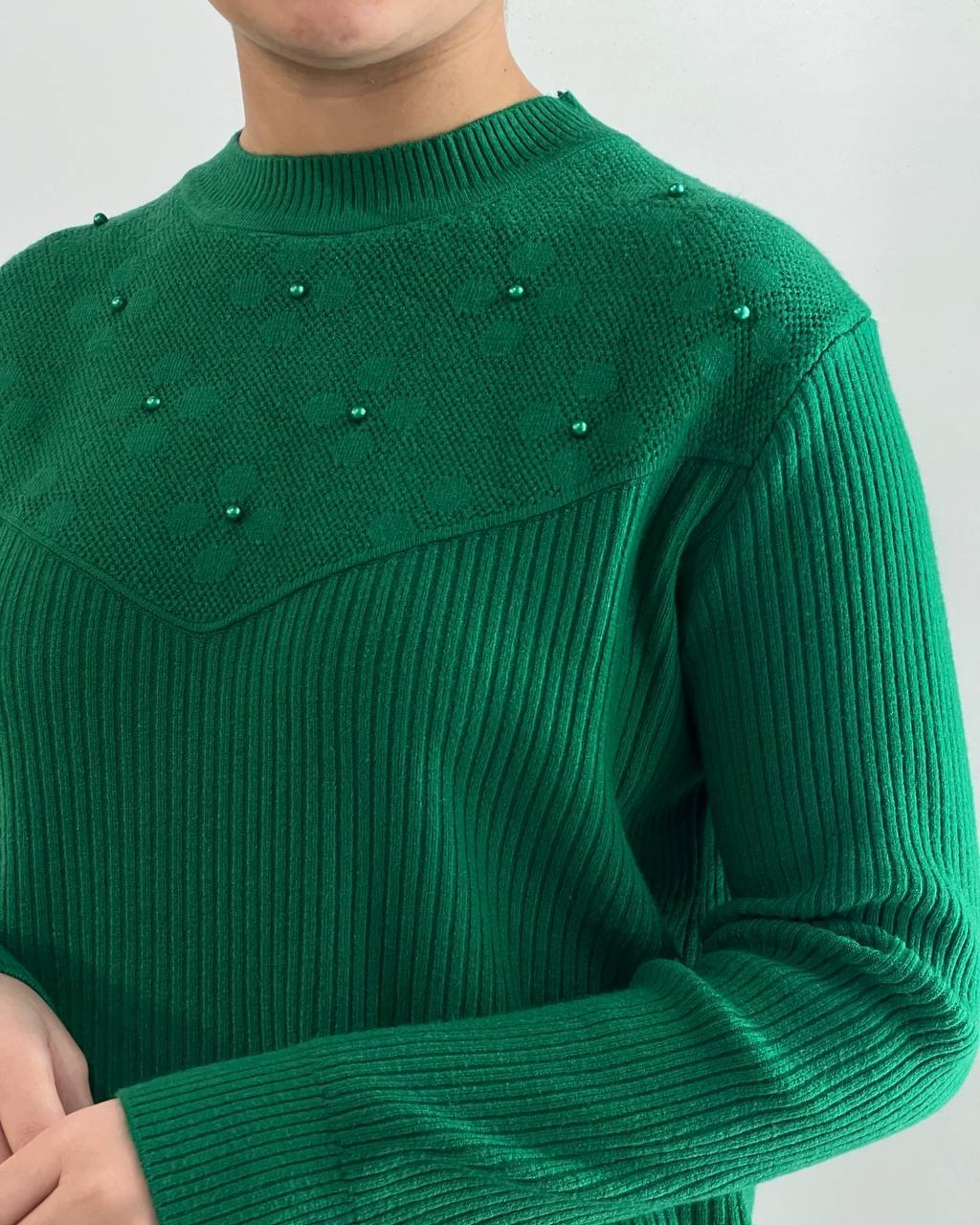 پلیور بافت یقه مروارید با قواره عالی کد 4300