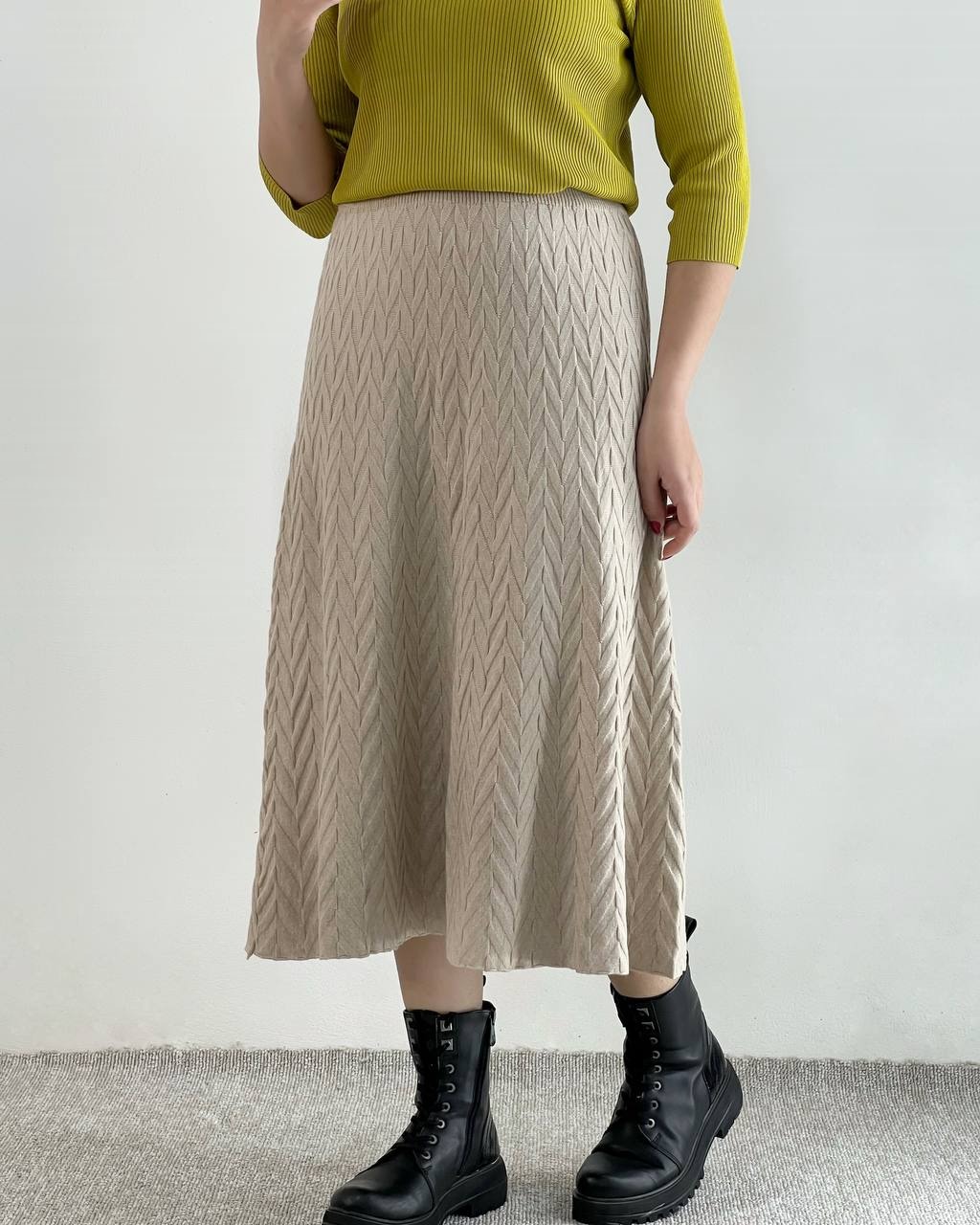 دامن بافت گرم بالا میدی کد 4303