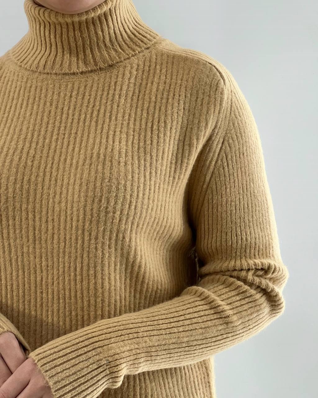 پلیور بافت یقه اسکی گرم بالا کد 4305