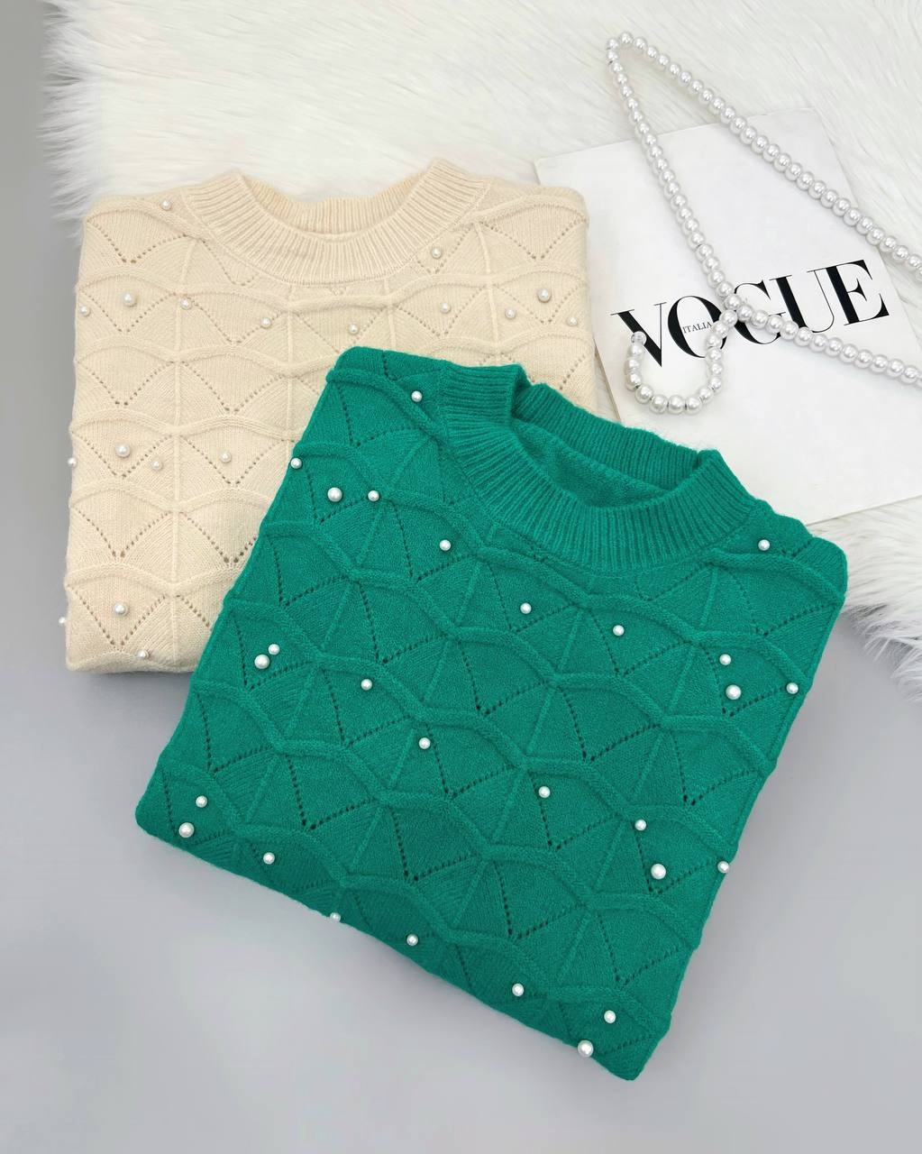 پلیور بافت مروارید کد 4307