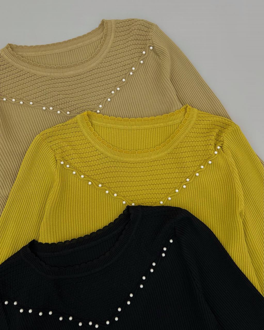 پلیور بافت آستین سه ربع کد 4308