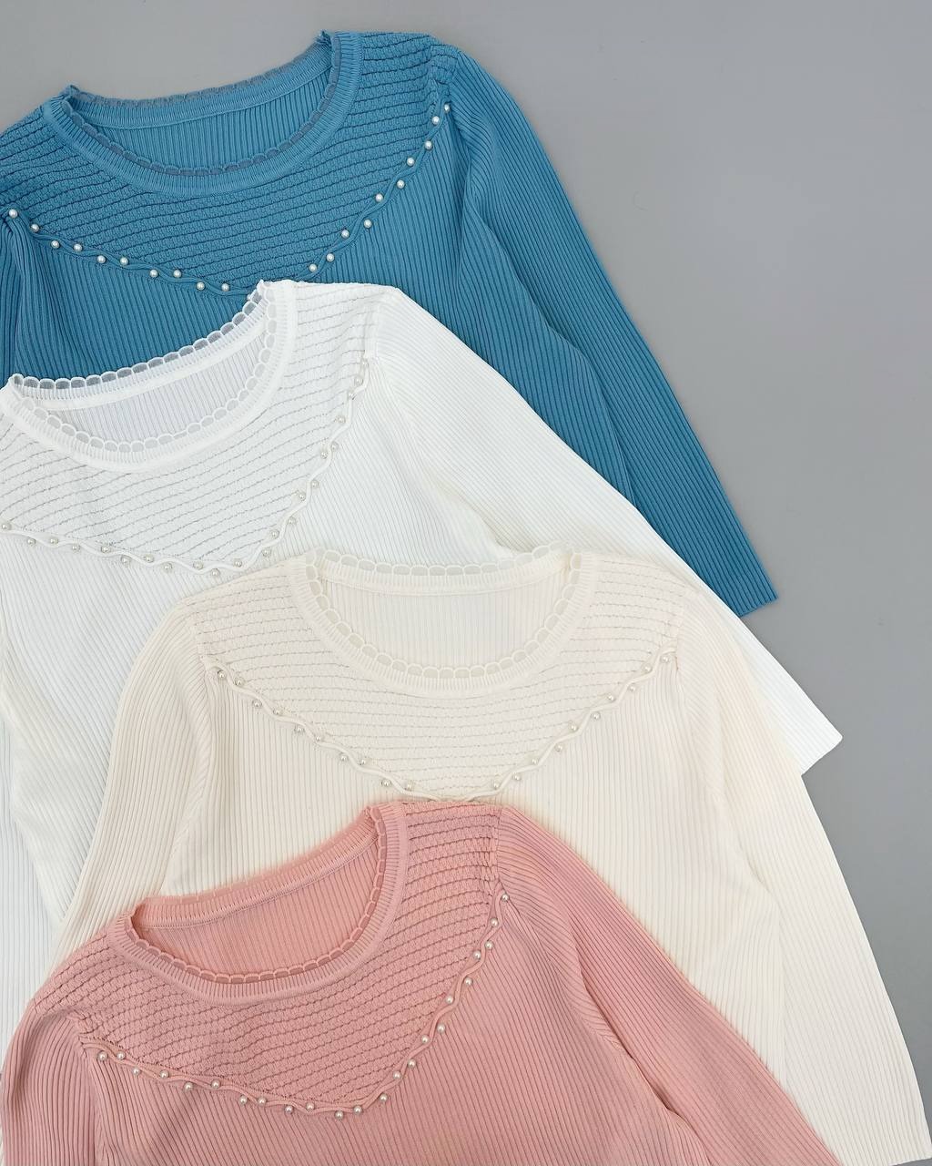 پلیور بافت آستین سه ربع کد 4308