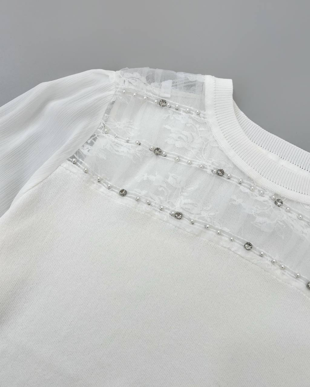 پلیور بافت استین مچی دو رنگ کد 4310