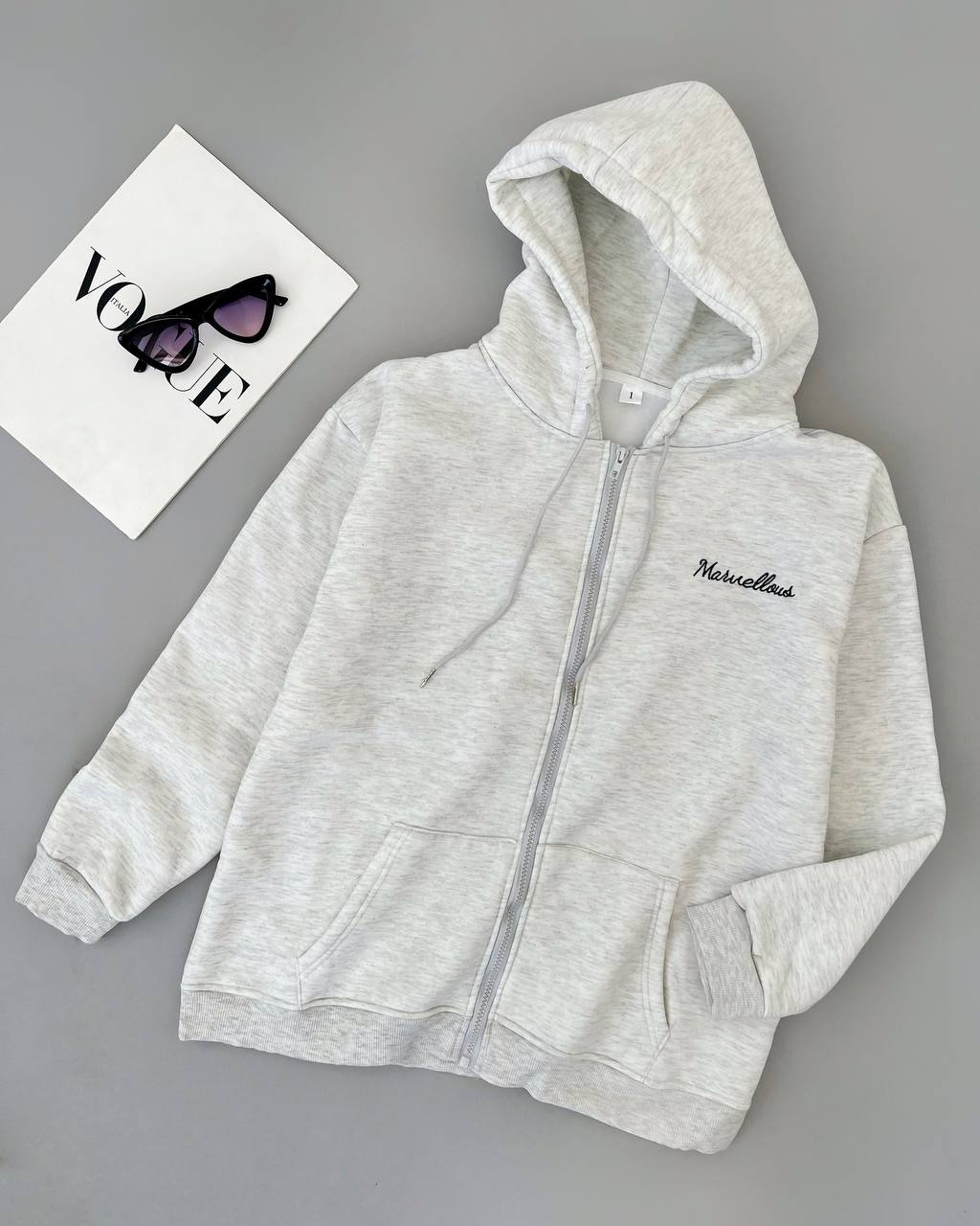 سویشرت دورس جلو زیپ کد 4312