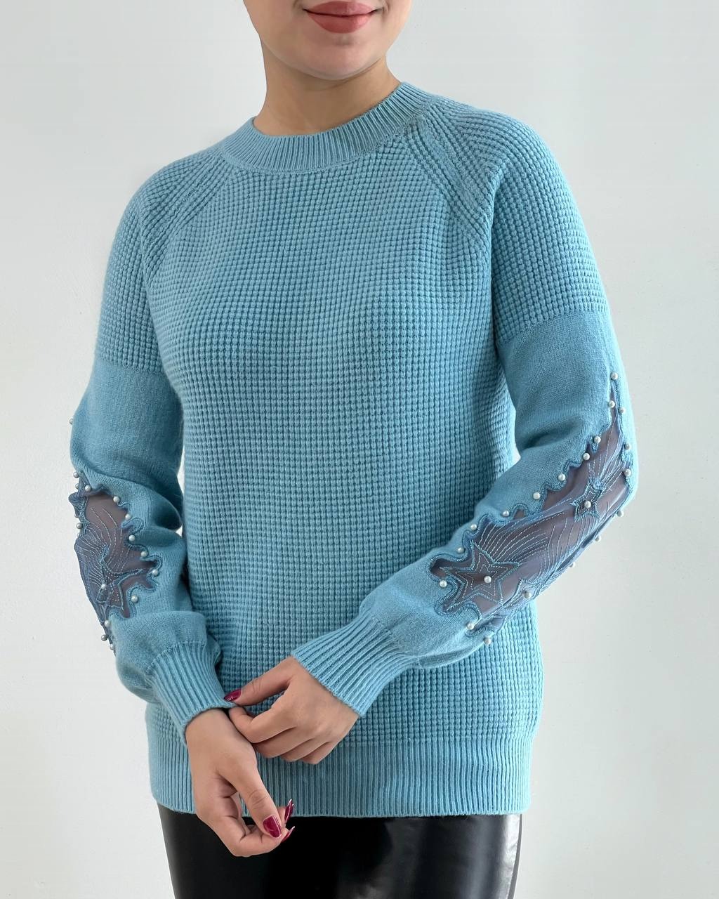 پلیور بافت آستین تور آستین مچی کد 4316