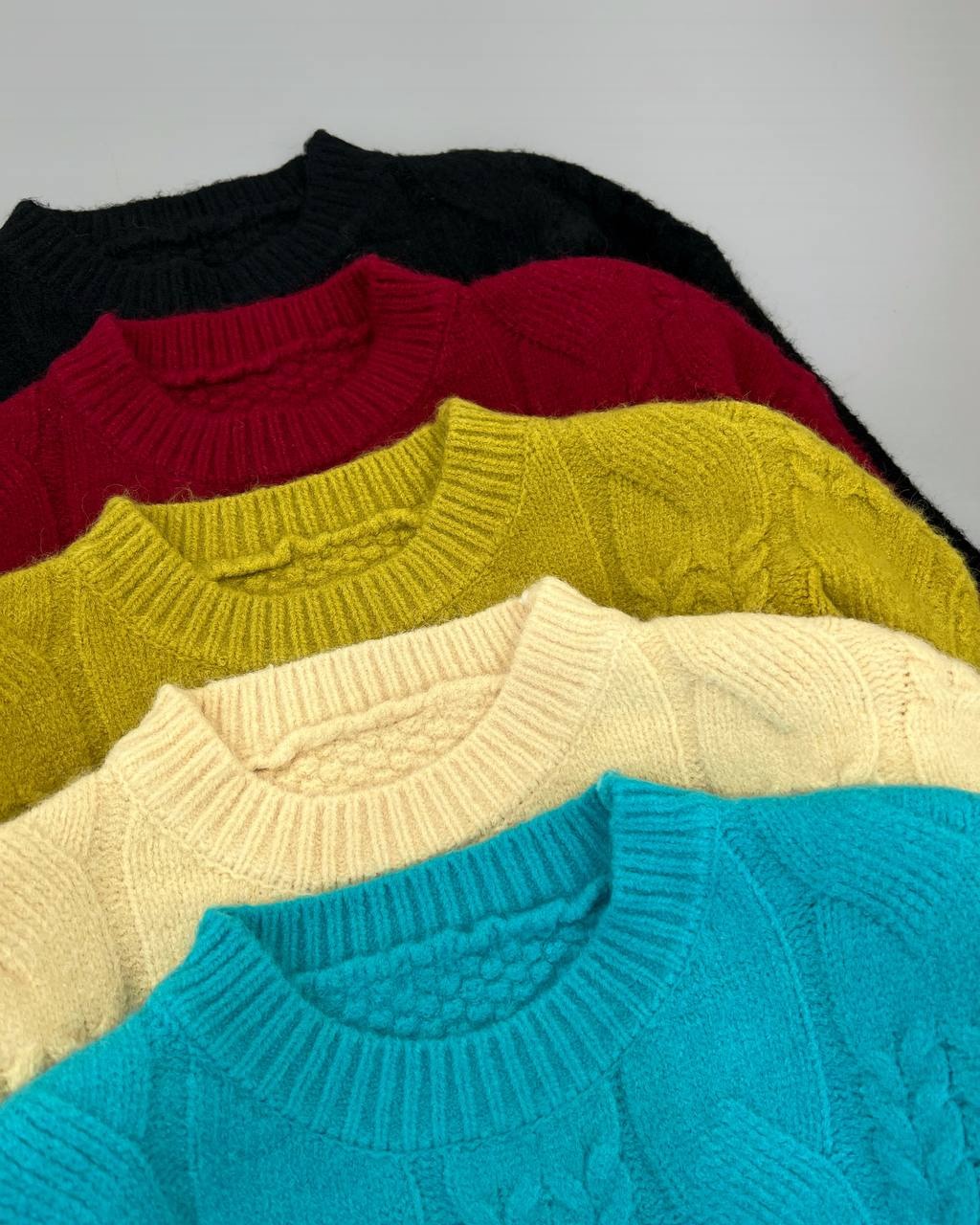 پلیور بافت گرم بالا زنجیری کد 4318