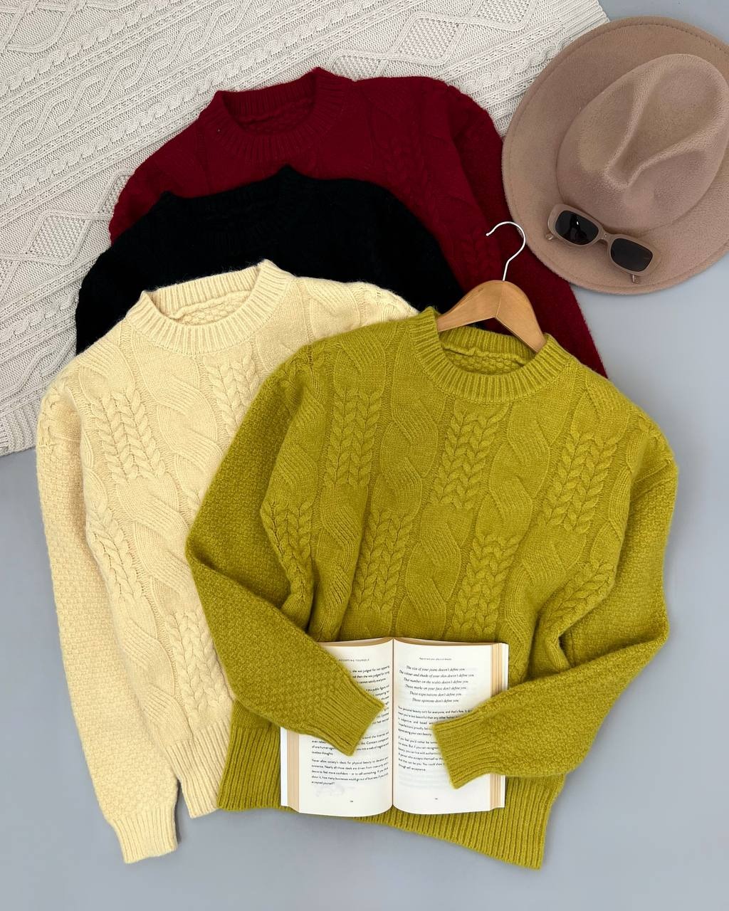 پلیور بافت گرم بالا زنجیری کد 4318