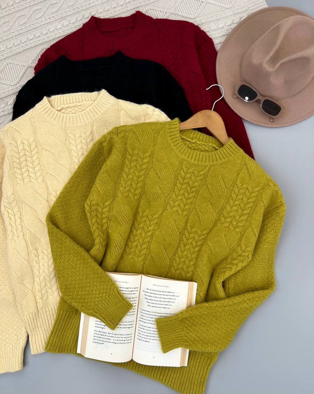 پلیور بافت گرم بالا زنجیری کد 4318