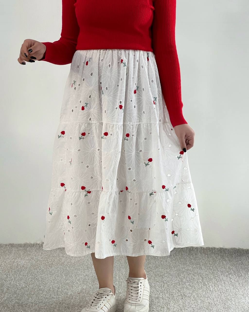 دامن خامه دوزی گلدوزی شده کد 4319