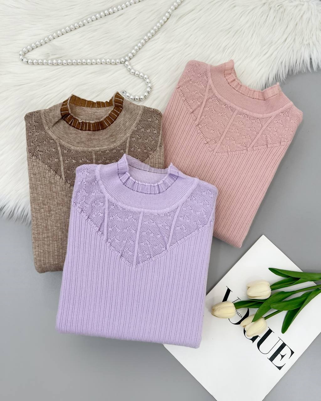 پلیور بافت یقه چین گپ کد 4320