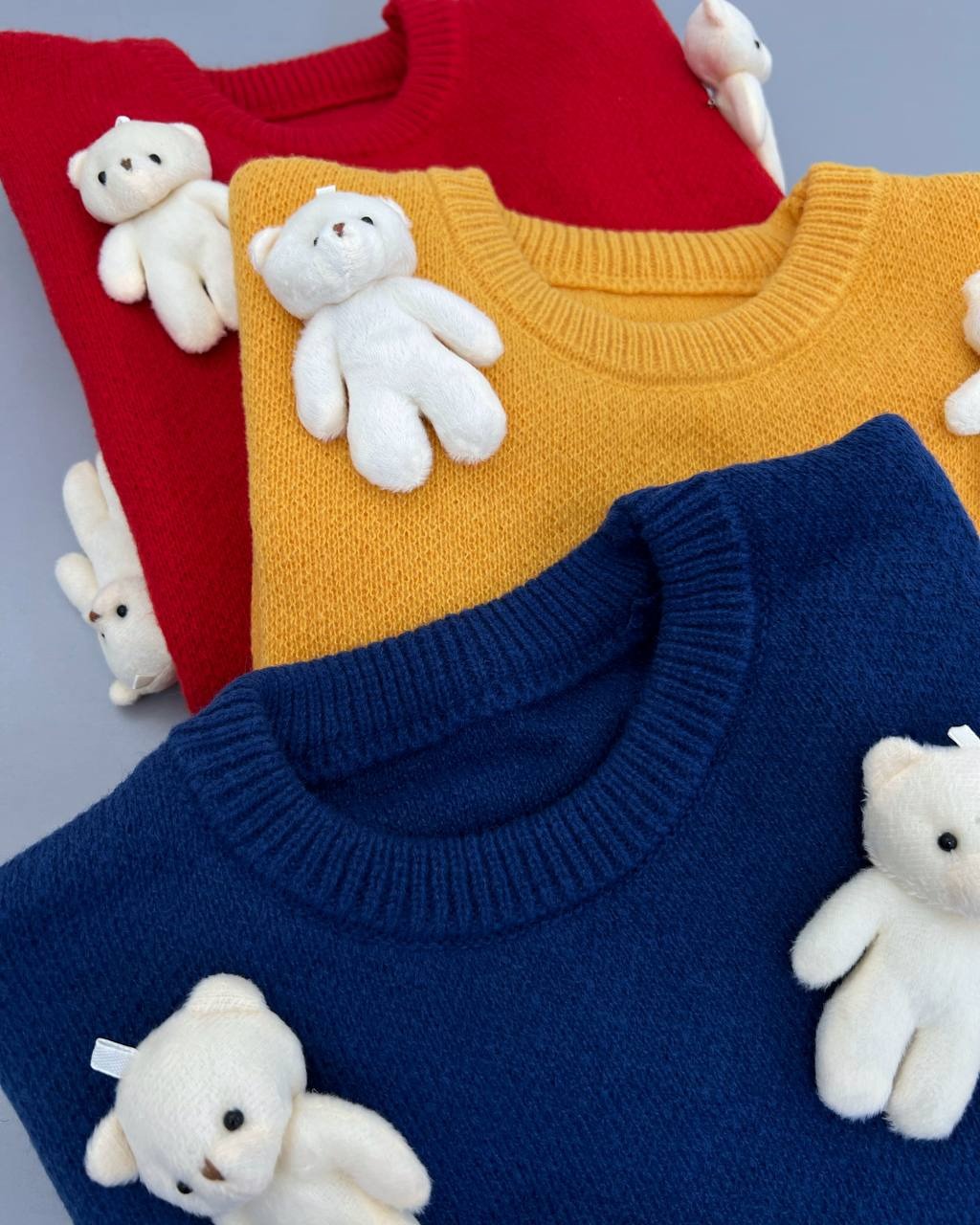 پلیور بافت خرسی برجسته کد 4323