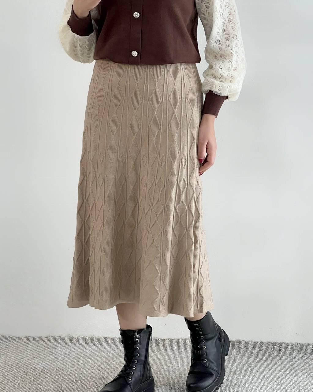 دامن بافت گرم بالا میدی کد 4326