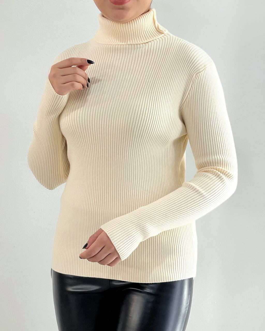 پلیور بافت یقه اسکی گپ کبریتی کد 4335