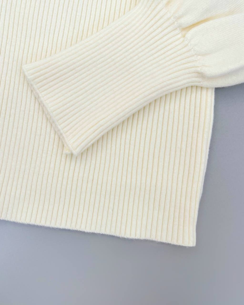 پلیور بافت یقه مروارید آستین مچی کد 4336