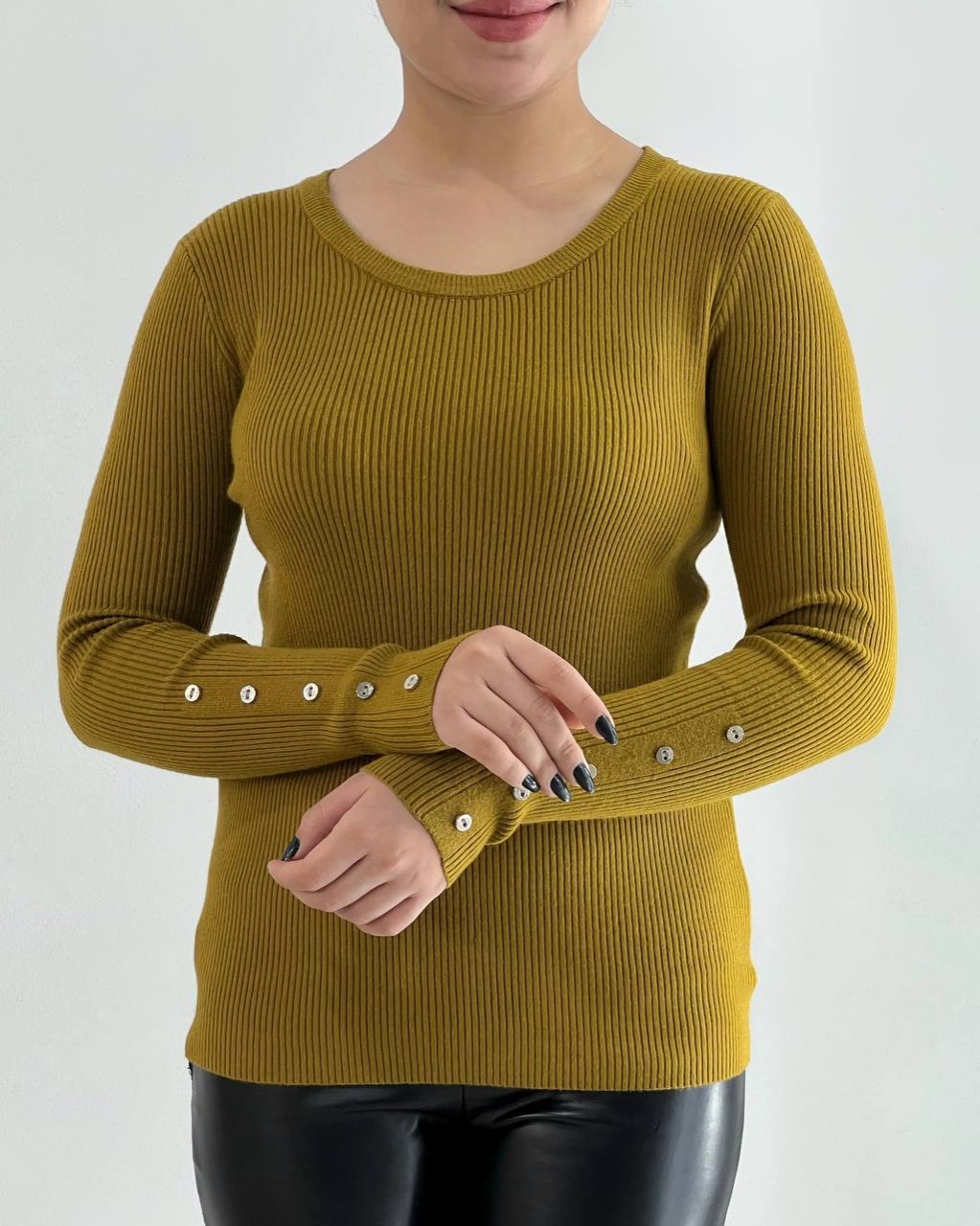 پلیور بافت سر آستین دکمه کد 4338