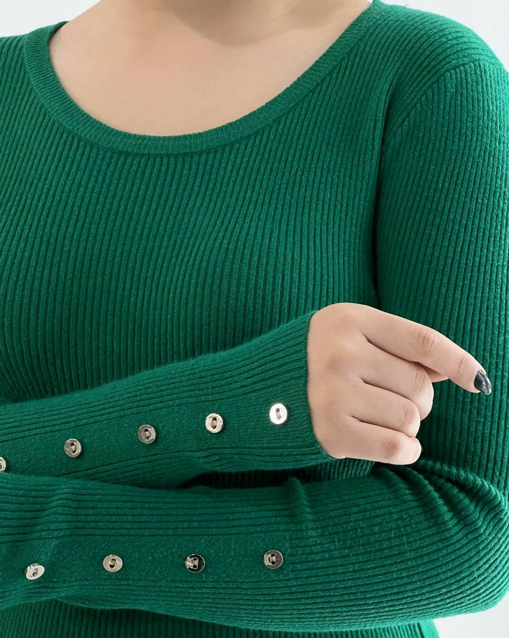 پلیور بافت سر آستین دکمه کد 4338