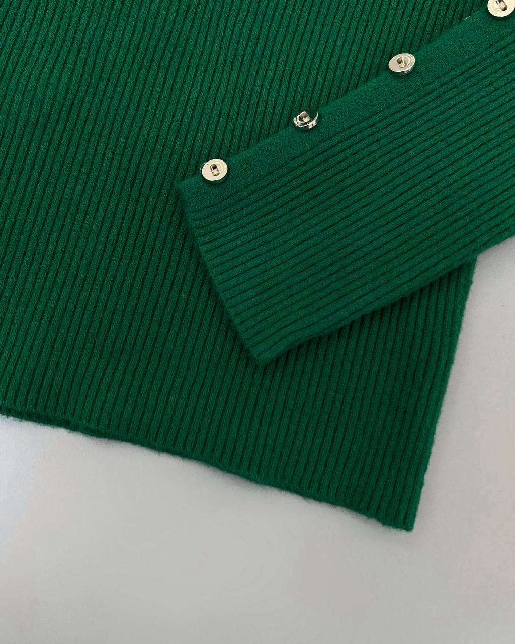 پلیور بافت سر آستین دکمه کد 4338