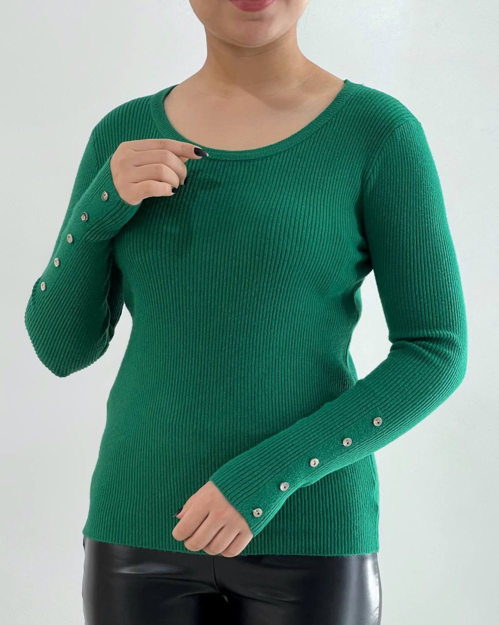 پلیور بافت سر آستین دکمه کد 4338