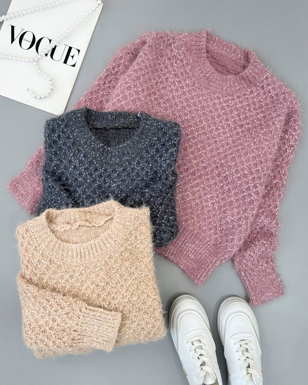 پلیور بافت موهر پنبه ای کد 4339