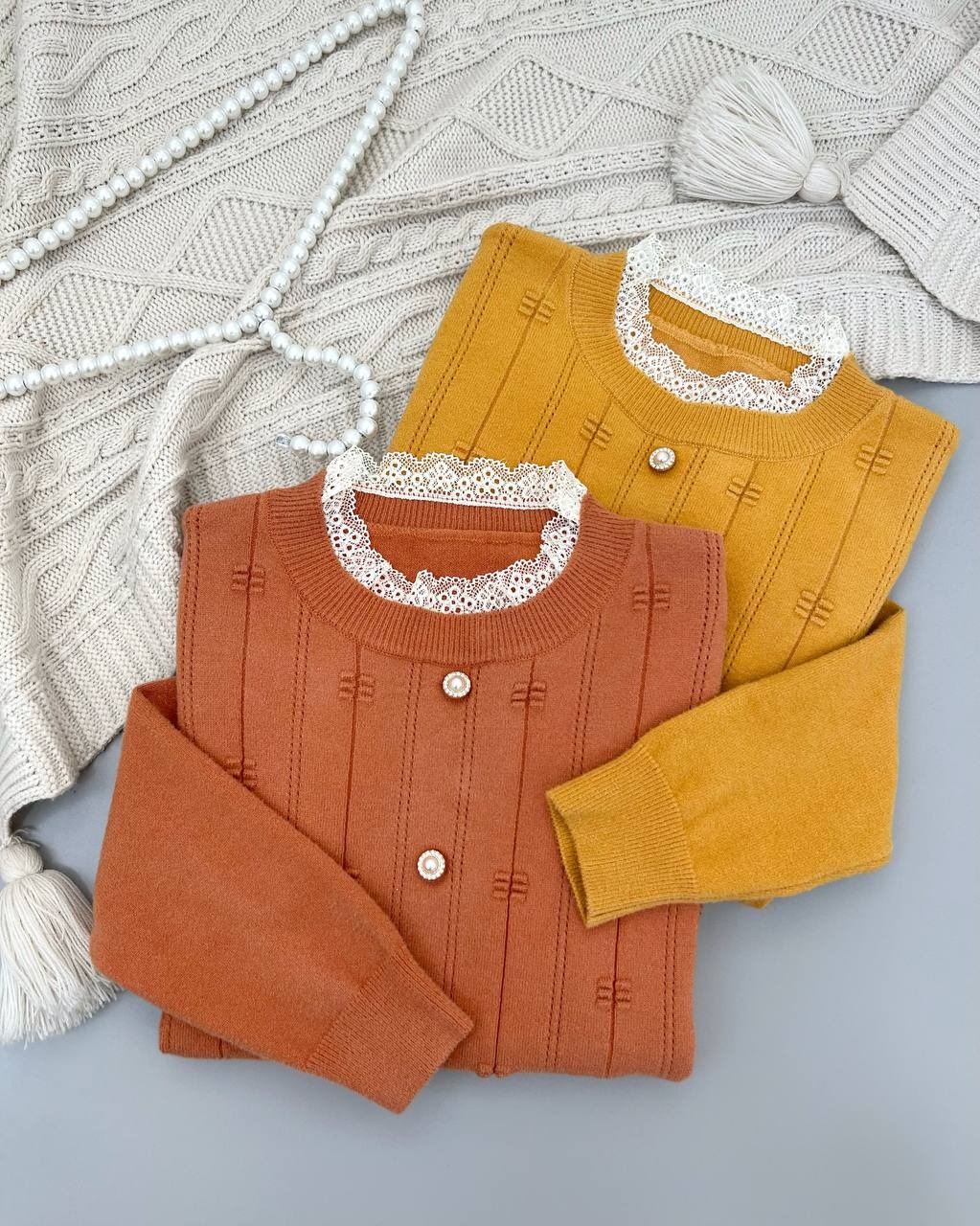 پلیور بافت یقه خامه دوزی کد 4342