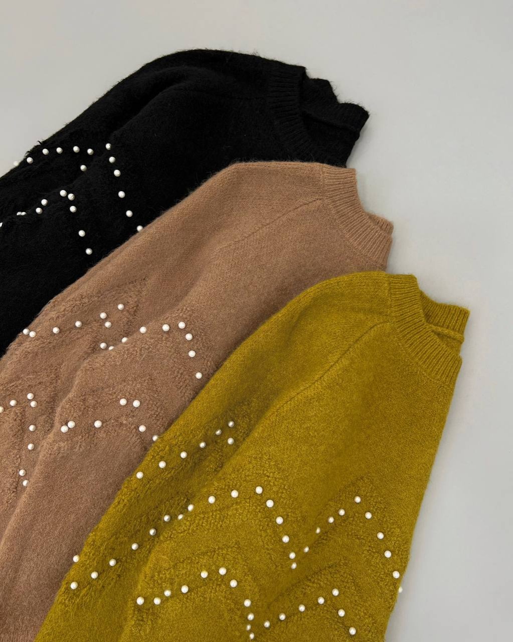 پلیور بافت موهر مروارید کد 4348