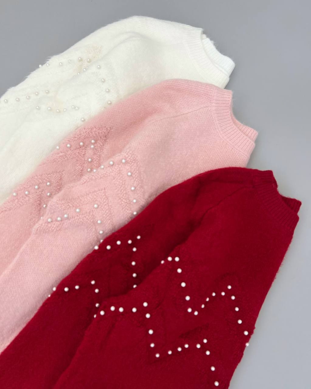 پلیور بافت موهر مروارید کد 4348