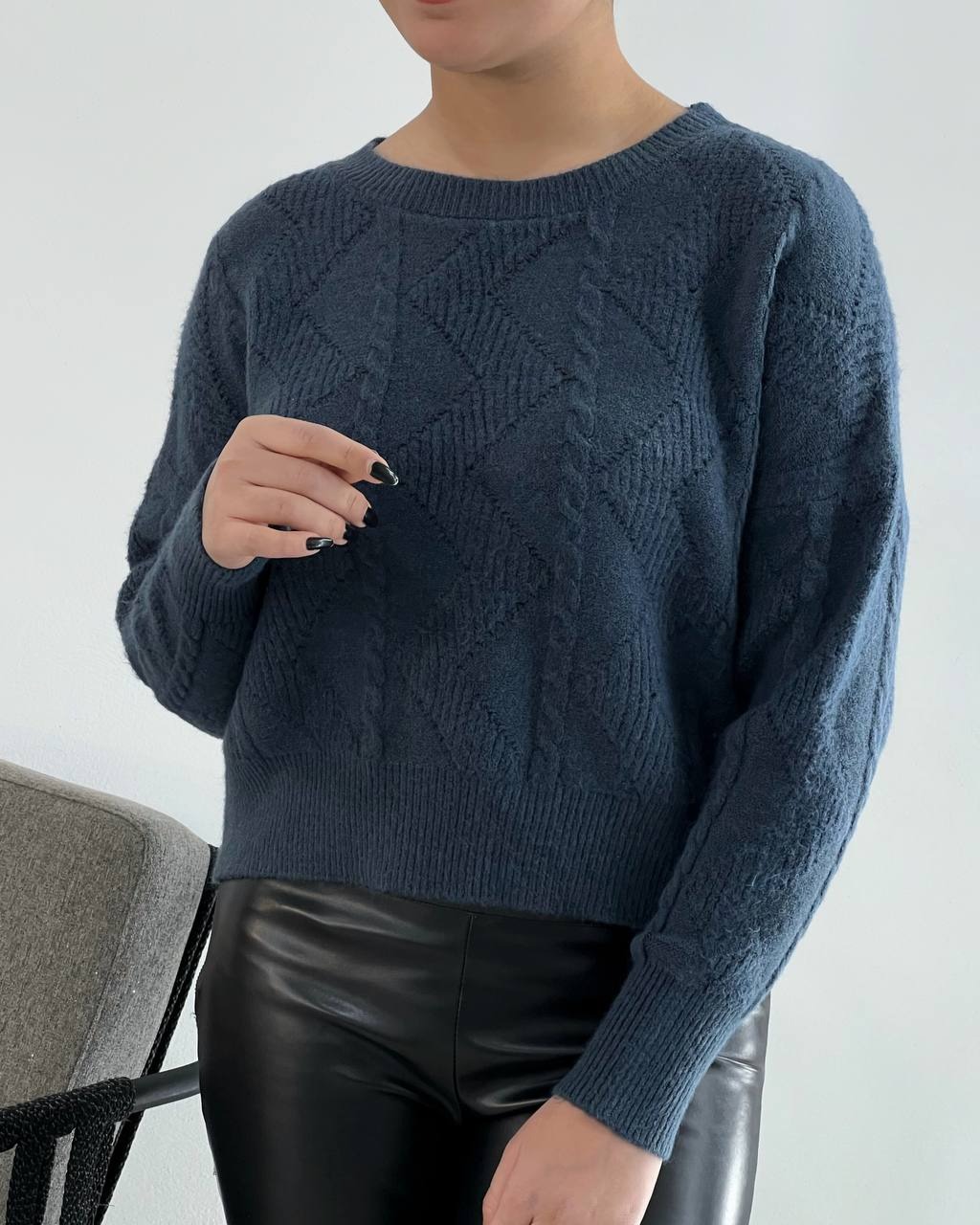 کراپ بافت یقه گرد پنج رنگ کد 4350