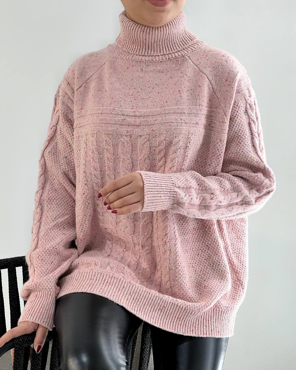 پلیور بافت یقه اسکی لش کد 4355