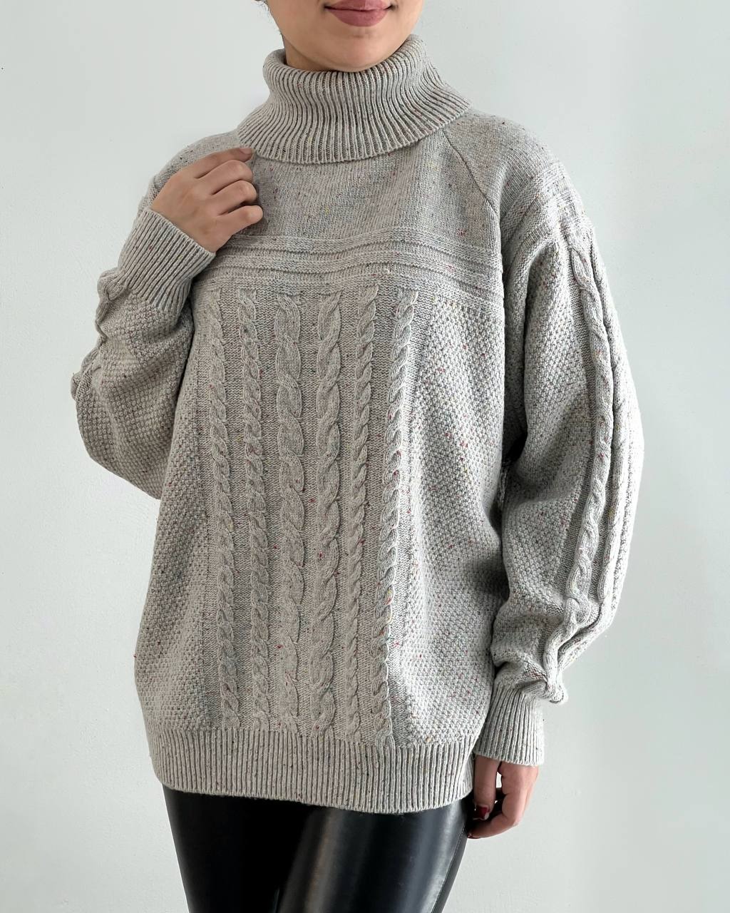 پلیور بافت یقه اسکی لش کد 4355