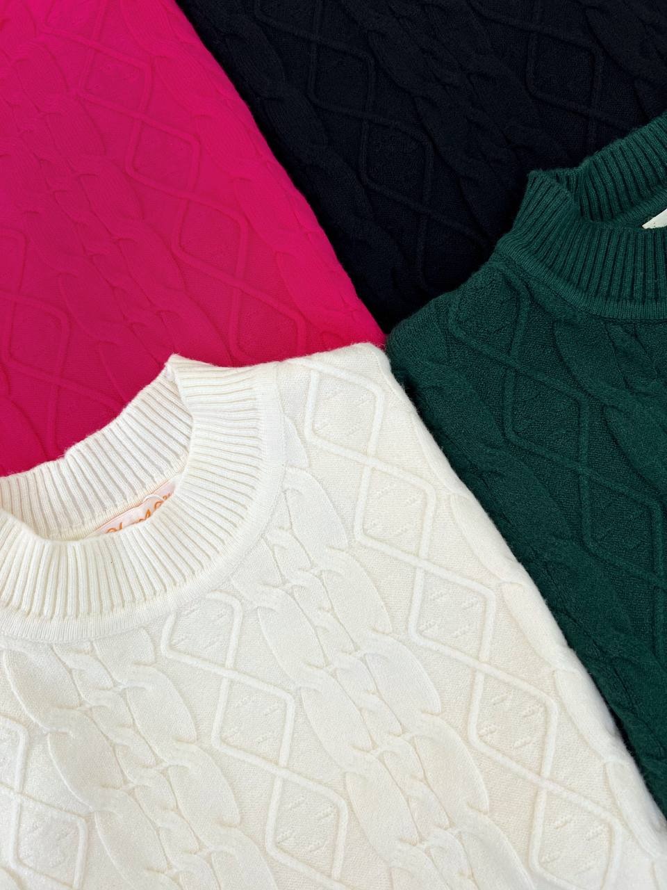 پلیور بافت یقه سه سانت 6 رنگ مدل 3 کد 4361