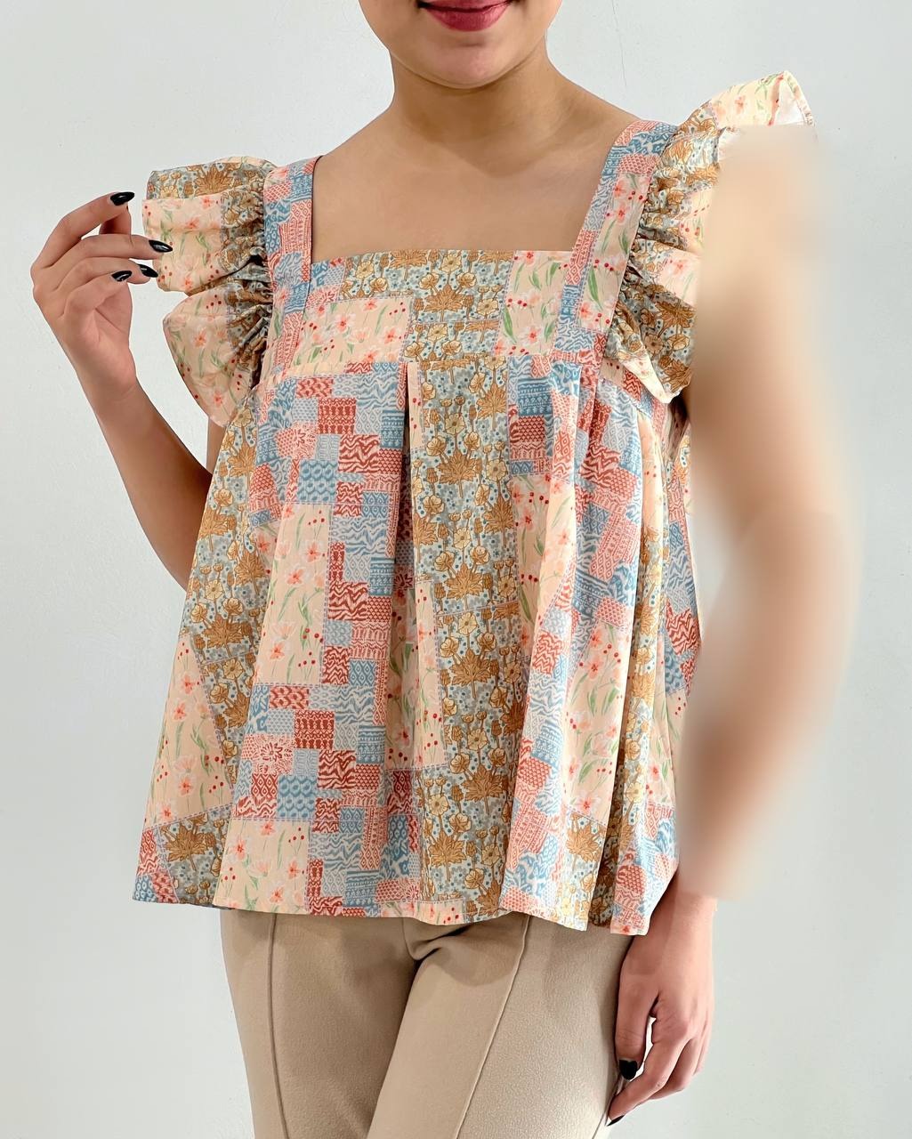 تاپ آستین چین پشت پاپیون کد 4362