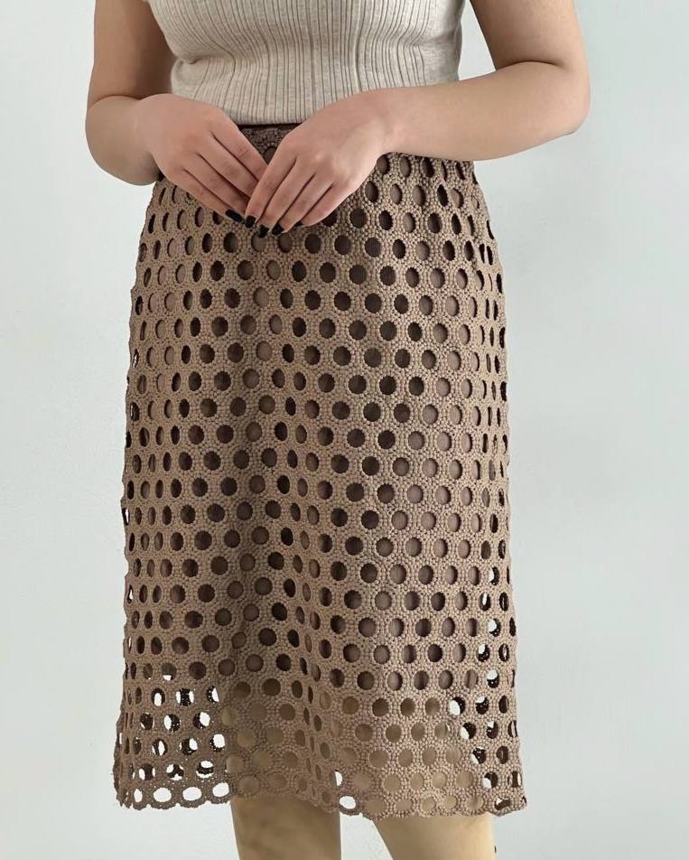 دامن دانتل با آستر بافت کد 4363