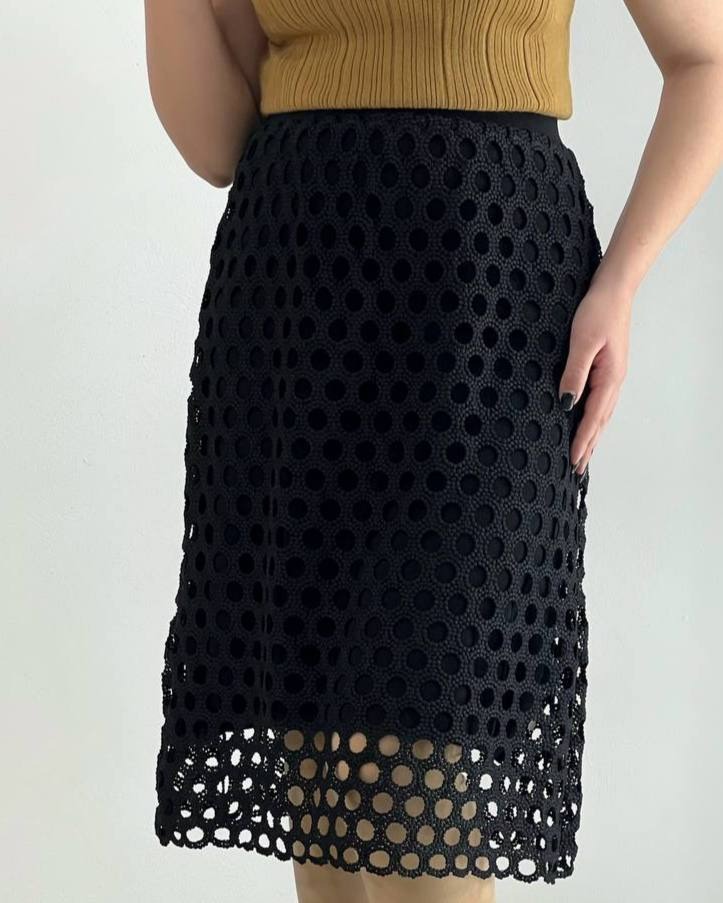 دامن دانتل با آستر بافت کد 4363