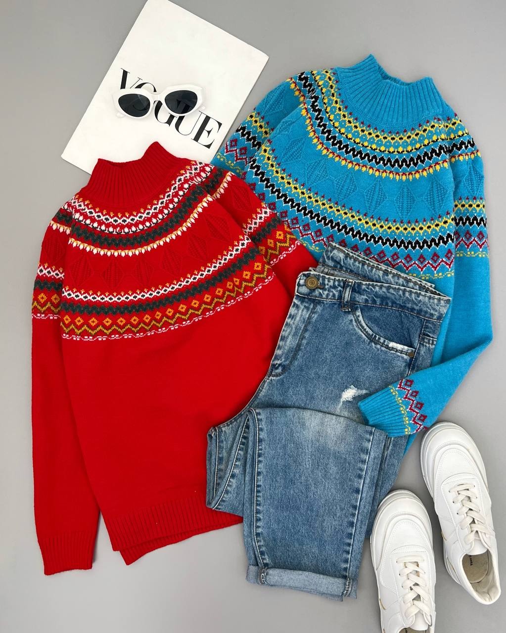 پلیور بافت سنتی 3 رنگ کد 4368