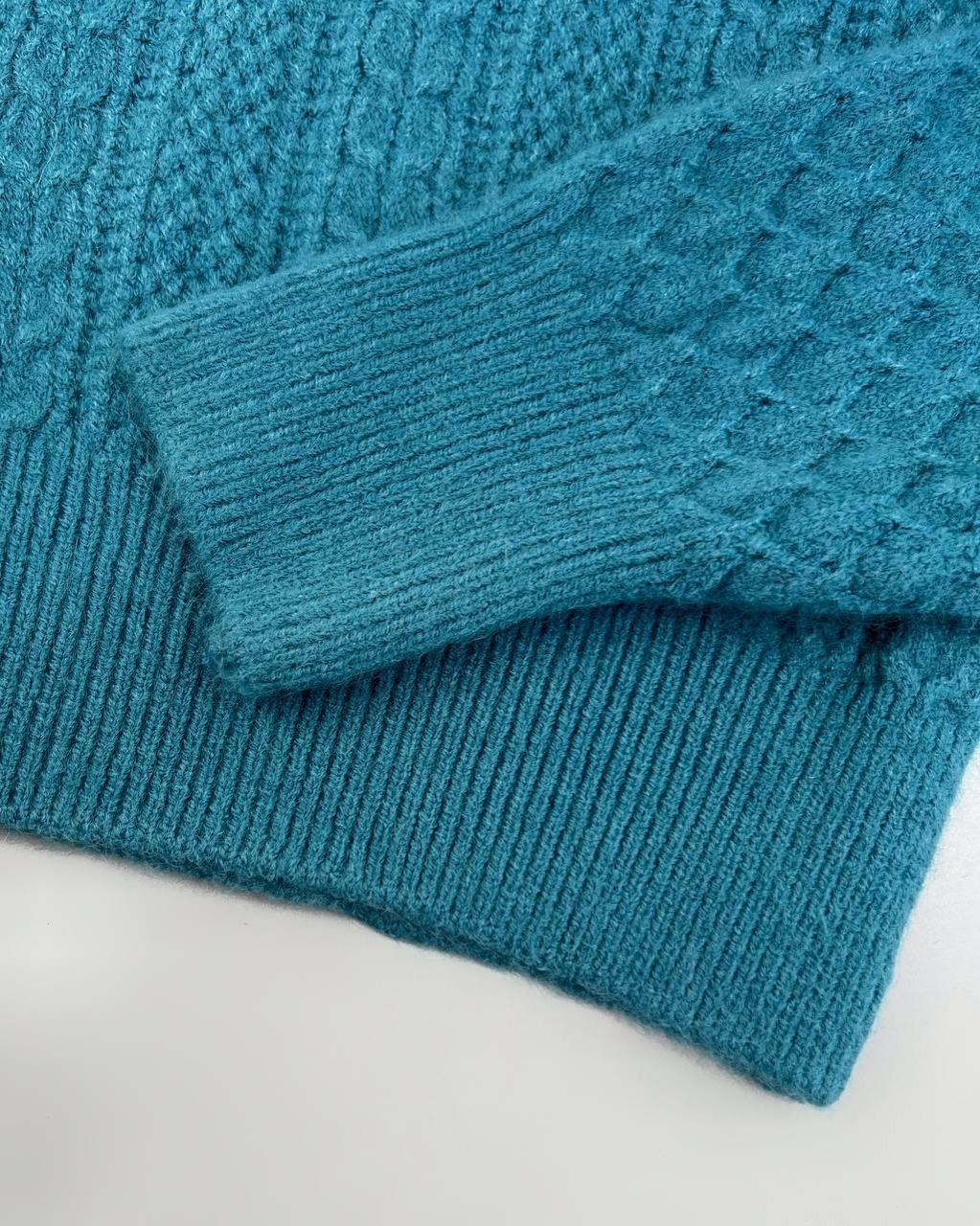 پلیور بافت گل برجسته سه رنگ کد 4369