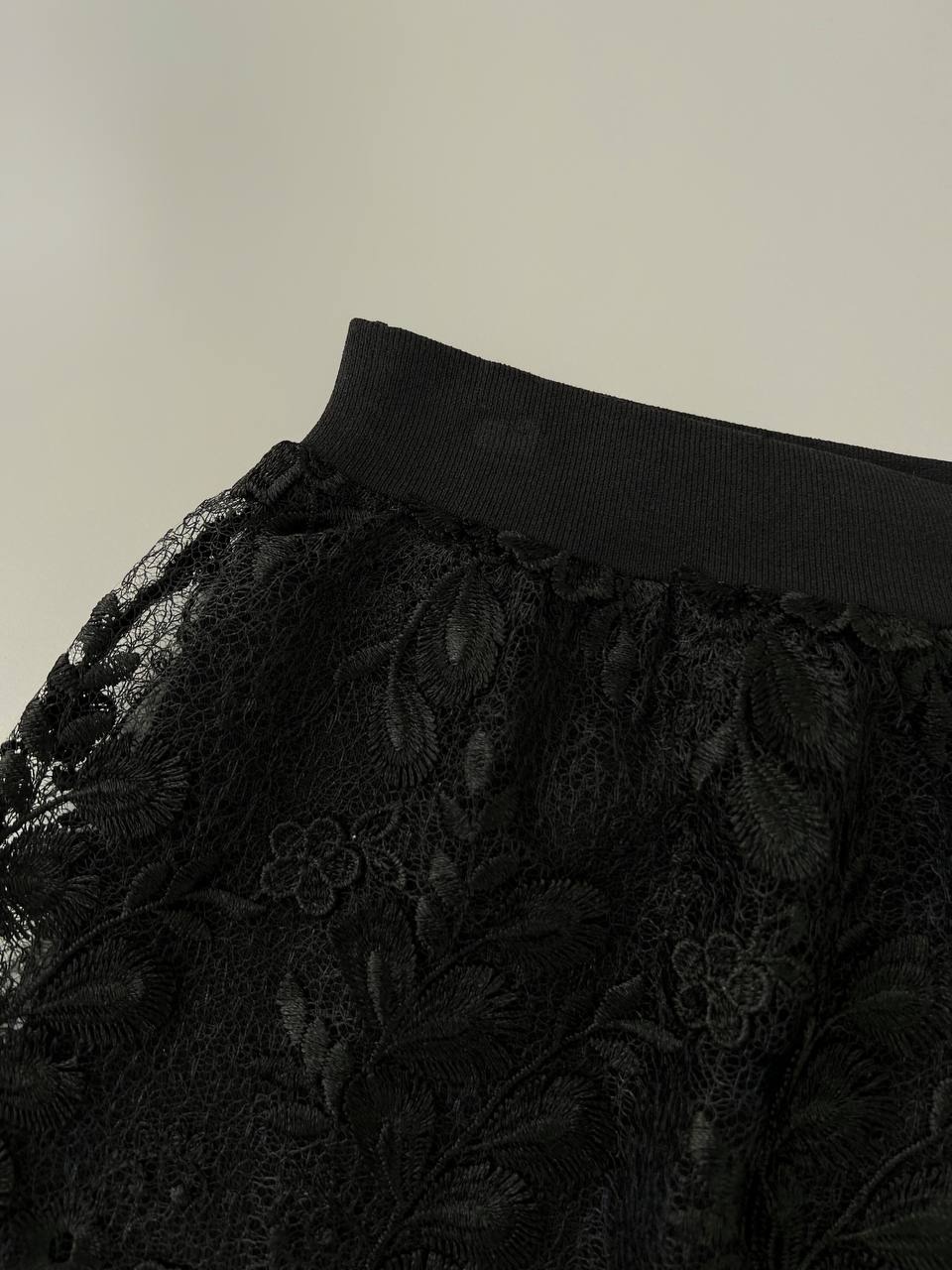 دامن دانتل گل برجسته با آستر بافت کد 4370