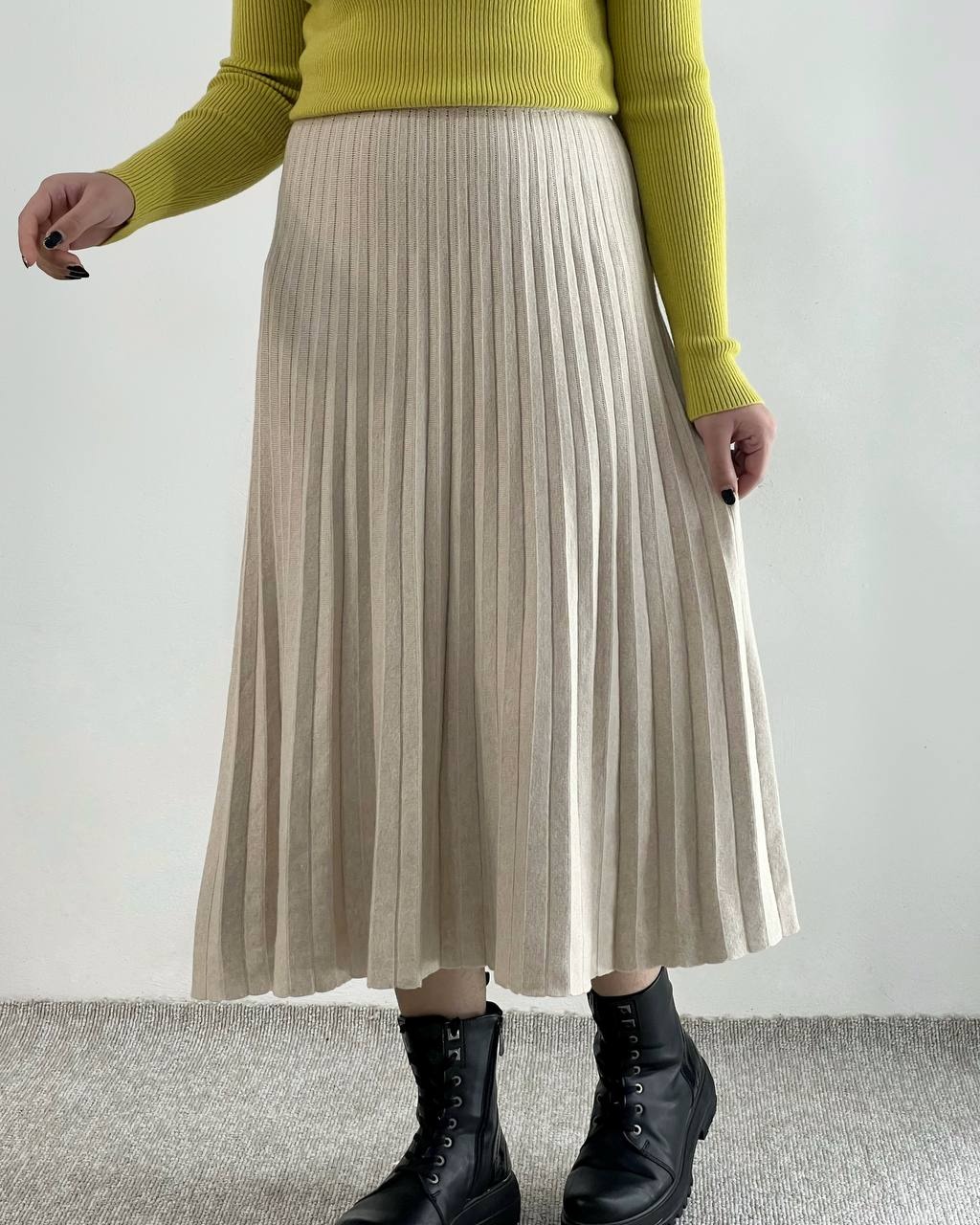 دامن بافت پلیسه گرماژ بالا کد 4371