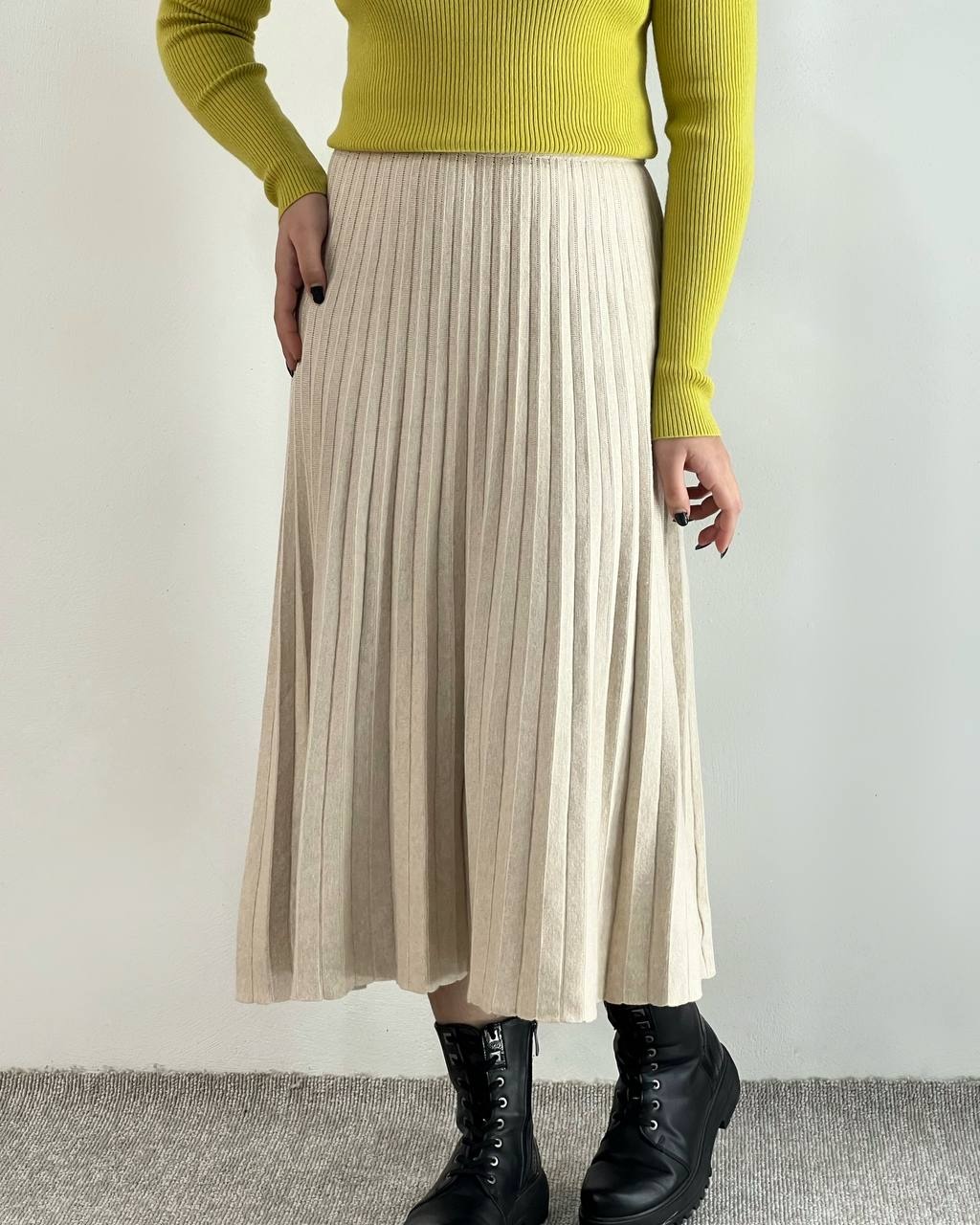 دامن بافت پلیسه گرماژ بالا کد 4371