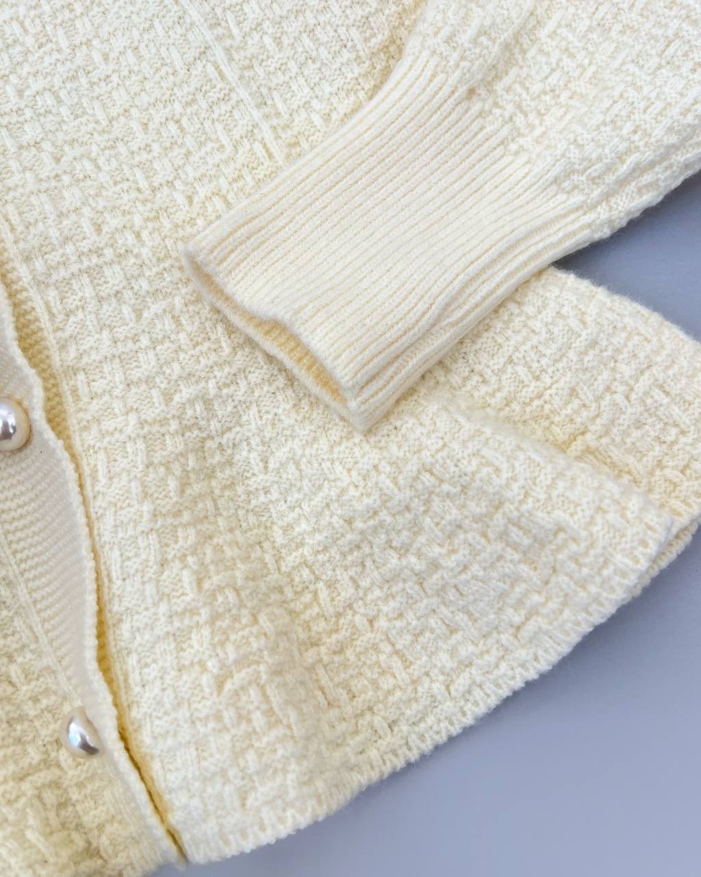 ژاکت بافت کمر چین سه رنگ کد 4376