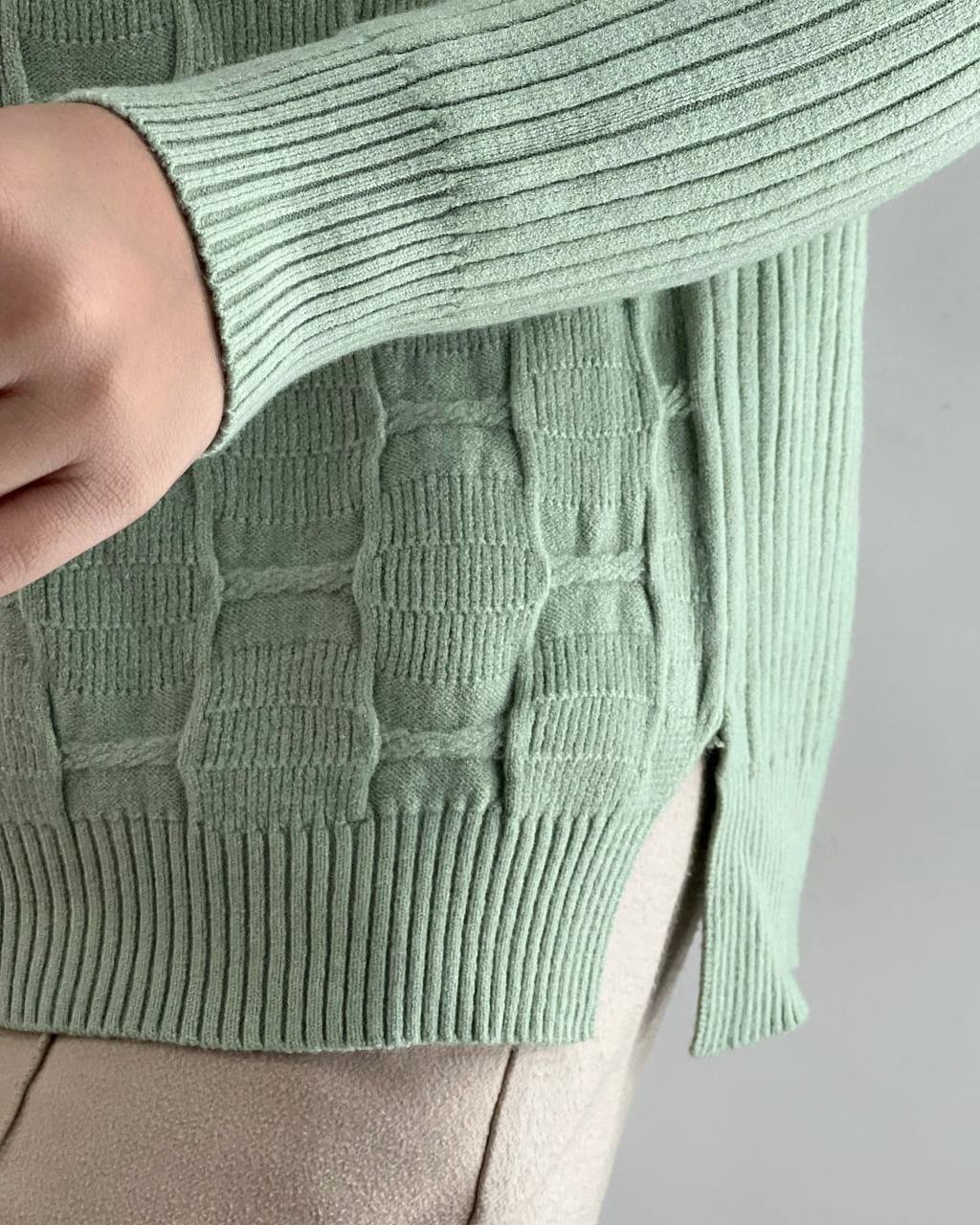 پلیور بافت یقه گرد کد 4377