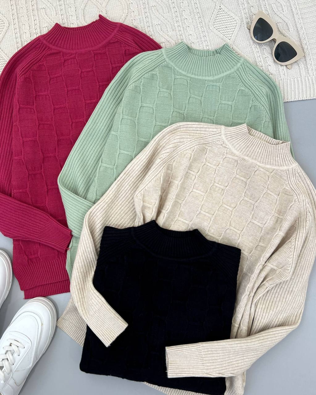 پلیور بافت یقه گرد کد 4377