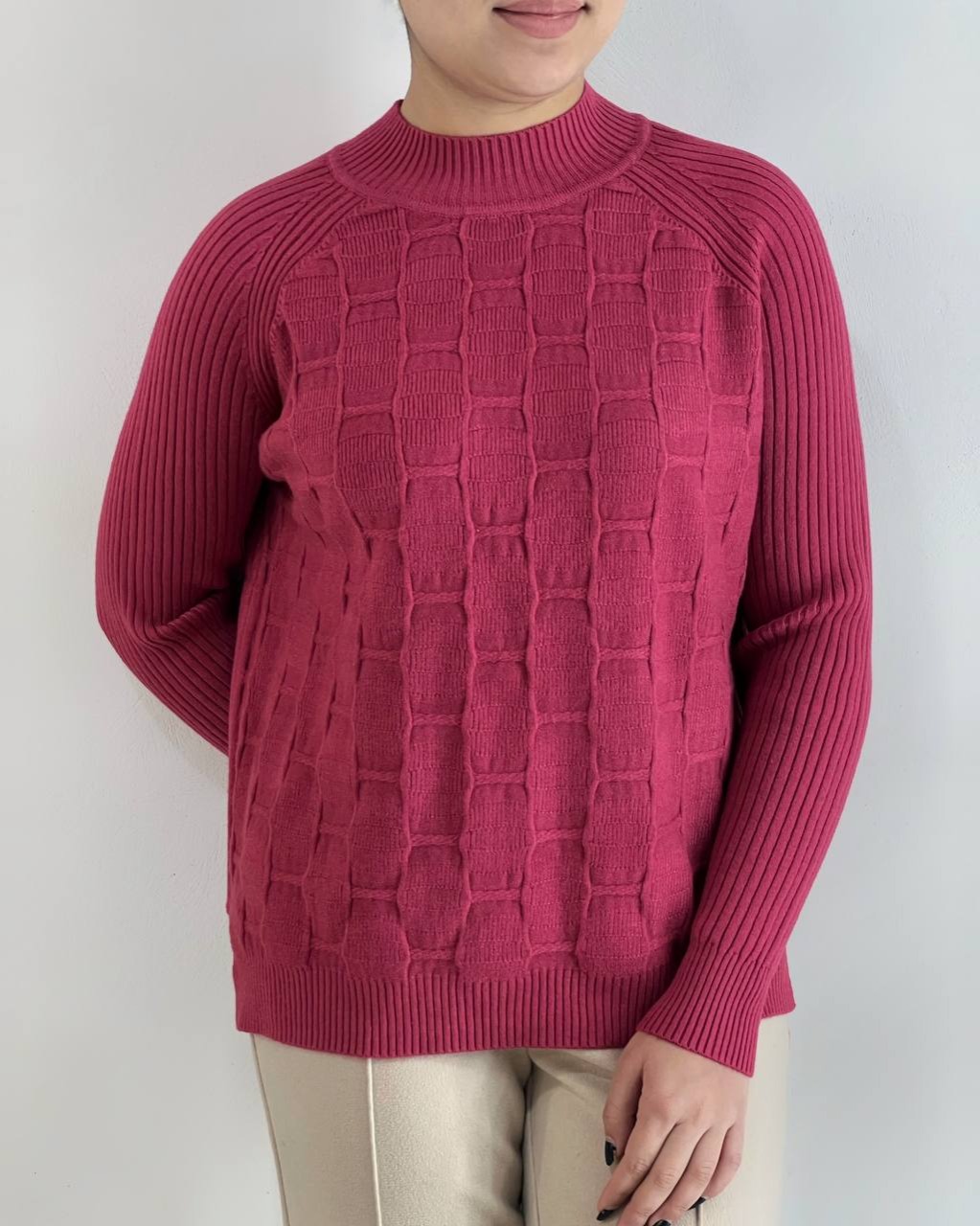 پلیور بافت یقه گرد کد 4377