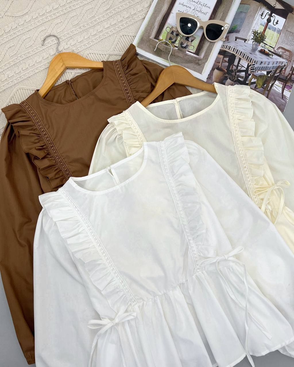 شومیز پوپلین نخ جلو چین کد 4379