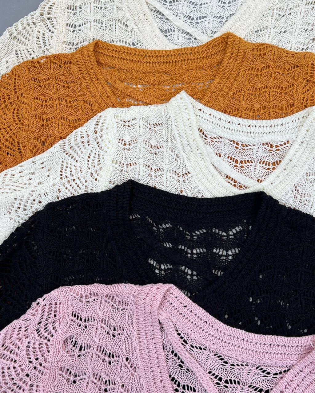 بلوز بافت قلاب بافی کد 4380