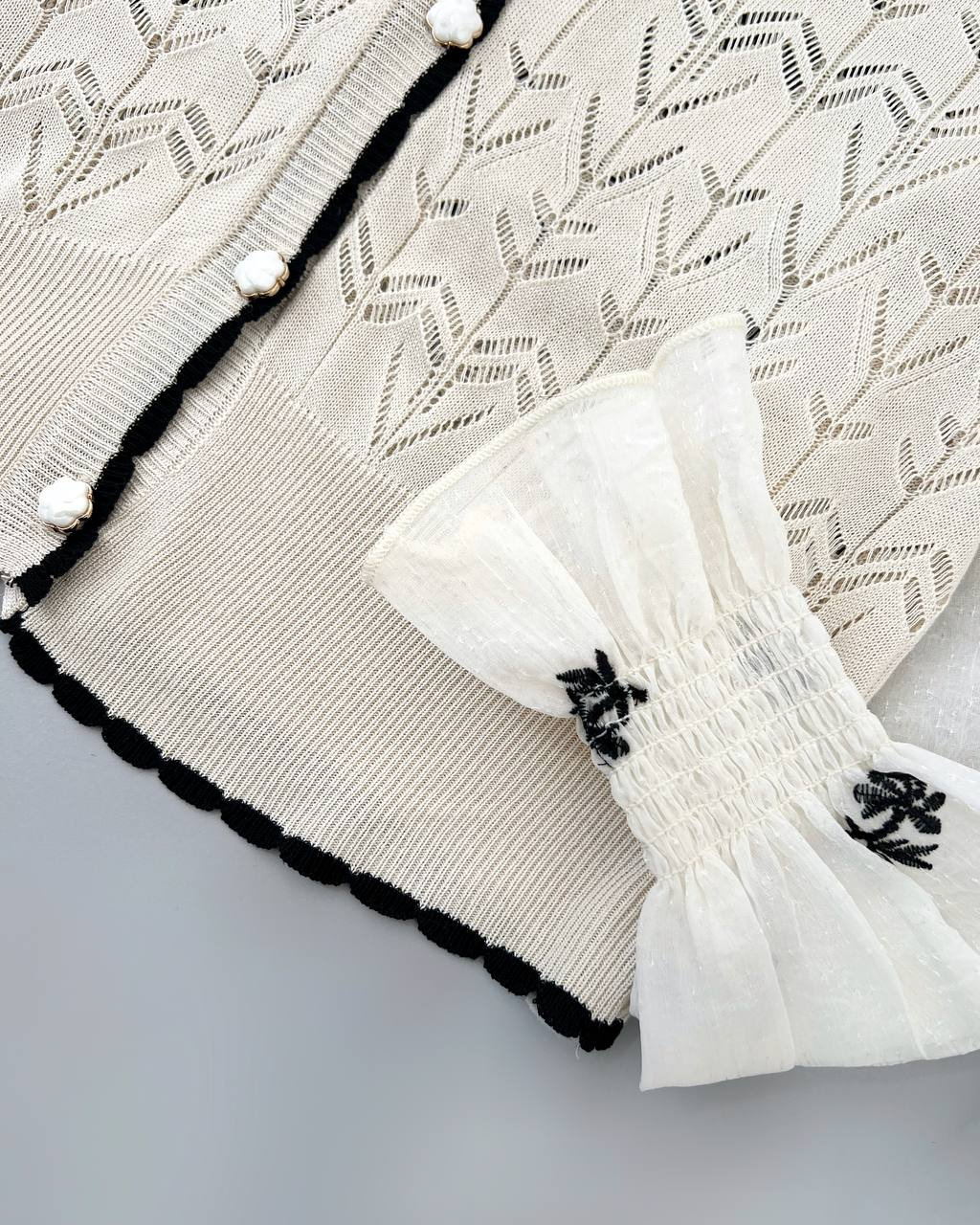 کاردیگان بافت استین گلدوزی کد 4385