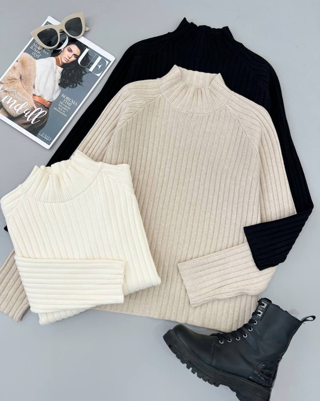 پلیور بافت سه رنگ وارداتی کد 4386